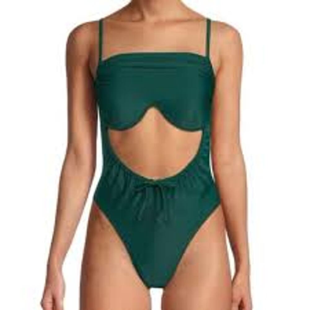 NWT ANDREA IYAMAH Tiaca One-Piece Swimsuit Forest Green XS